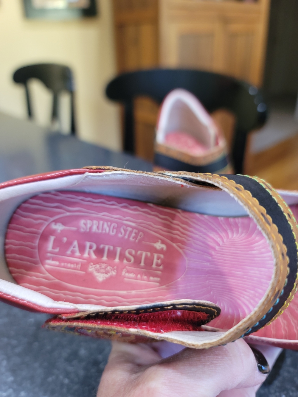 L'Artiste by Spring Step Hulahoop Leather Mary Jane Heels Size 36 / 5.5-6 - Picture 4 of 5